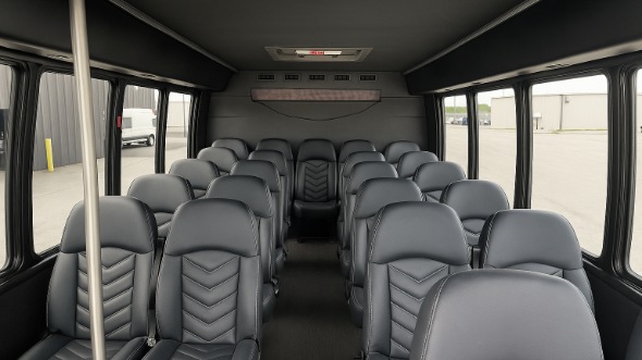 Interior of Charter Bus Company Cathedral City's 15 Passenger Minibus in Cathedral City