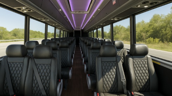 Interior of Charter Bus Company Cathedral City's 18 Passenger Minibus in Cathedral City