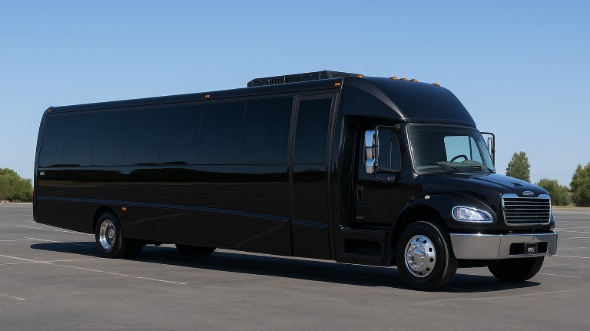 Exterior of Charter Bus Company Cathedral City's 20 Passenger Mini bus in Cathedral City