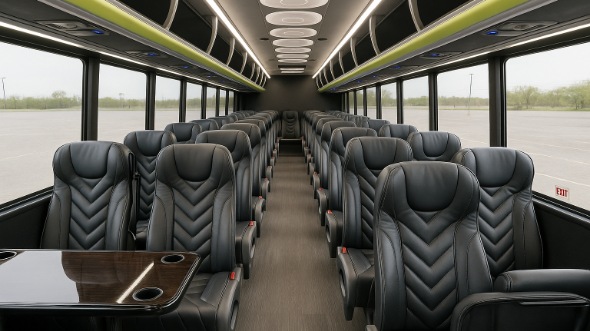 Interior of Charter Bus Company Cathedral City's 20 Passenger Mini bus in Cathedral City