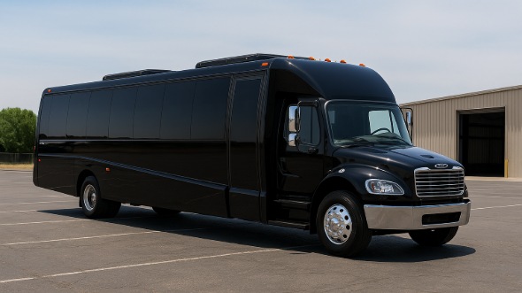 Exterior of Charter Bus Company Cathedral City's 25 Passenger Mini bus in Cathedral City