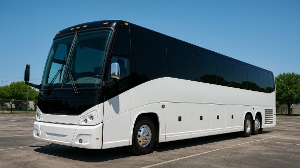 Exterior of Charter Bus Company Cathedral City's 50 Passenger Charter Bus in Cathedral City