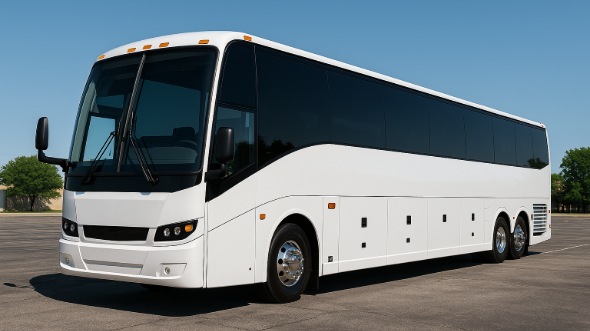 Exterior of Charter Bus Company Cathedral City's 54 Passenger Charter Bus in Cathedral City