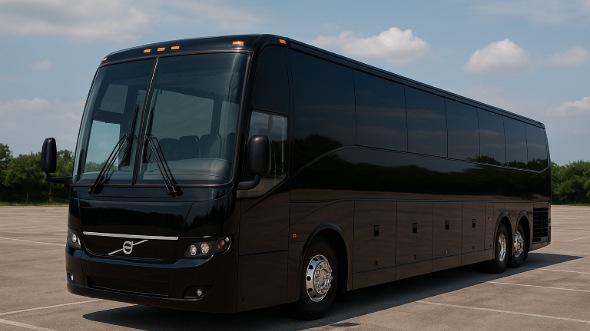 Exterior of Charter Bus Company Cathedral City's 55 Passenger Charter Bus in Cathedral City