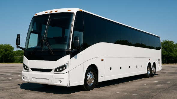 Exterior of Charter Bus Company Cathedral City's 56 Passenger Charter Bus in Cathedral City