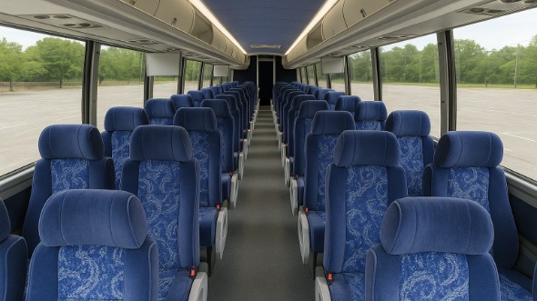 Interior of Charter Bus Company Cathedral City's 56 Passenger Charter Bus in Cathedral City