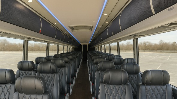 cathedral city 54 passenger charter bus inside