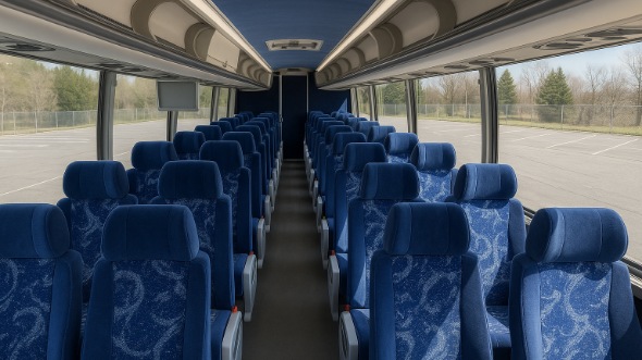 cathedral city 56 passenger charter bus inside