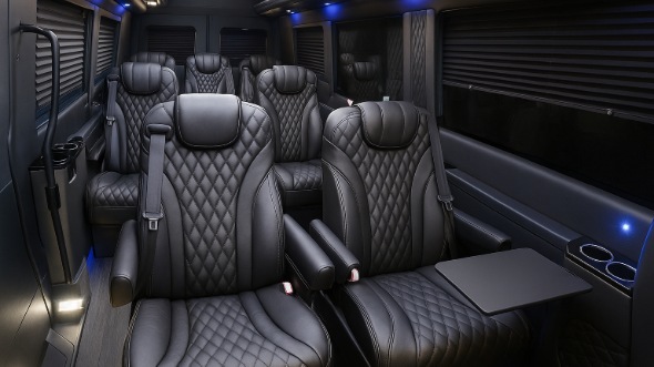 cathedral city sprinter van with driver inside