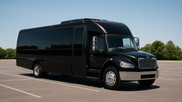 Exterior of Charter Bus Company Cathedral City's Party Bus in Cathedral City